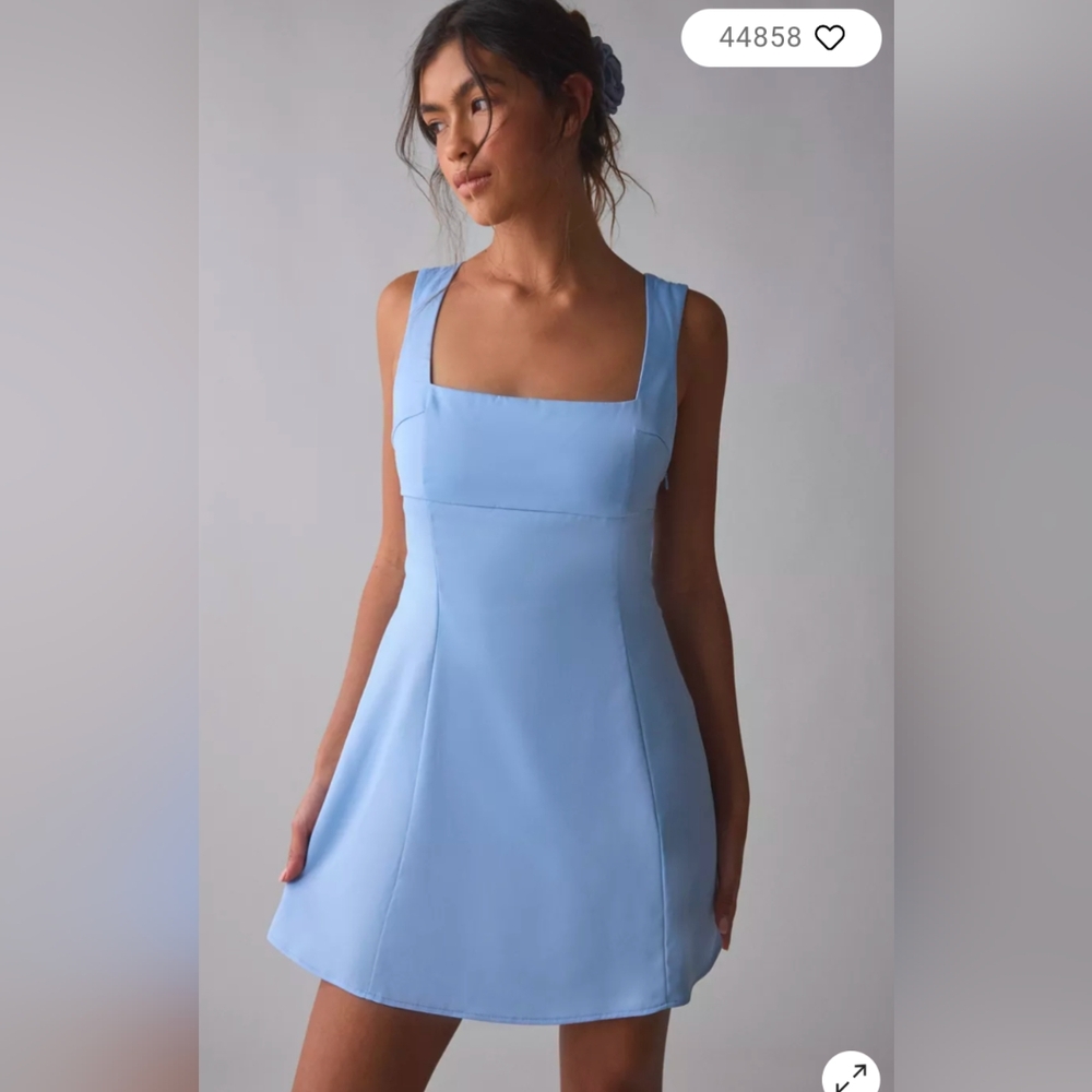 Nwt Urban Outfitters Elegant Baby Blue Strappy Mini Dress👗 Size Large